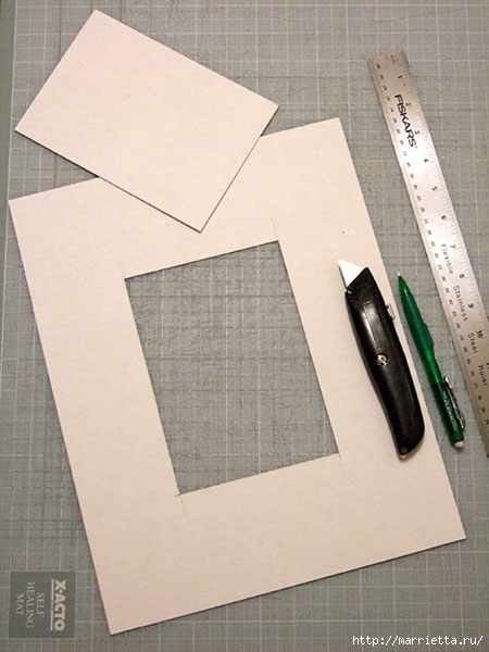 3 простых способа сделать паспарту для картины своими руками
