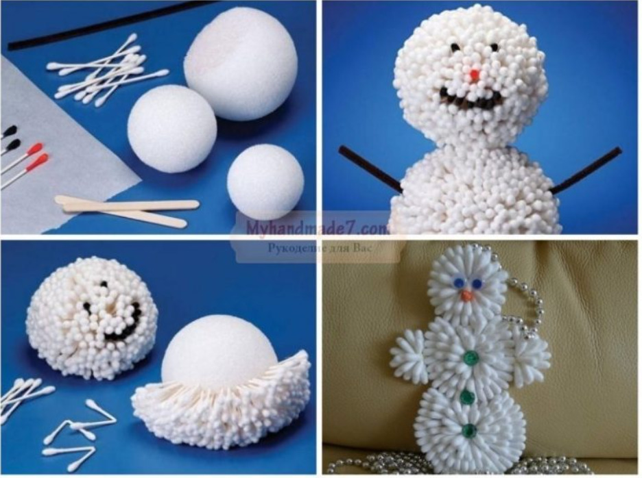 Зимняя аппликация - как сделать объемные украшения и новогодние игрушки (110 фото)