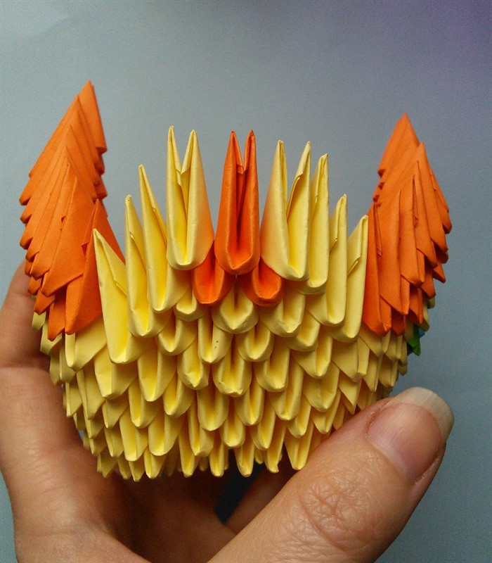 Петух из модулей оригами: мастер-класс с фото и видео