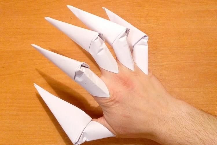 Мастер-класс по изготовлению когтя техникой оригами, схемы.