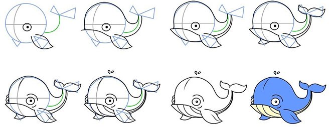 Как легко нарисовать кита: поэтапные инструкции и рекомендации для начинающих
