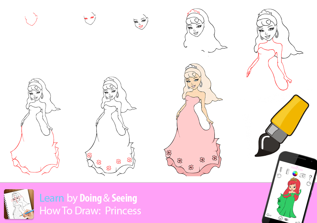 Как нарисовать принцесс диснея поэтапно. как нарисовать принцессу диснея: пошаговые инструкции нарисовать принцессу