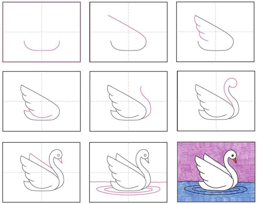 ✅ как нарисовать лебедя поэтапно карандашом - легкие и сложные поэтапные мастер-класс для начинающих - vdartebe.ru