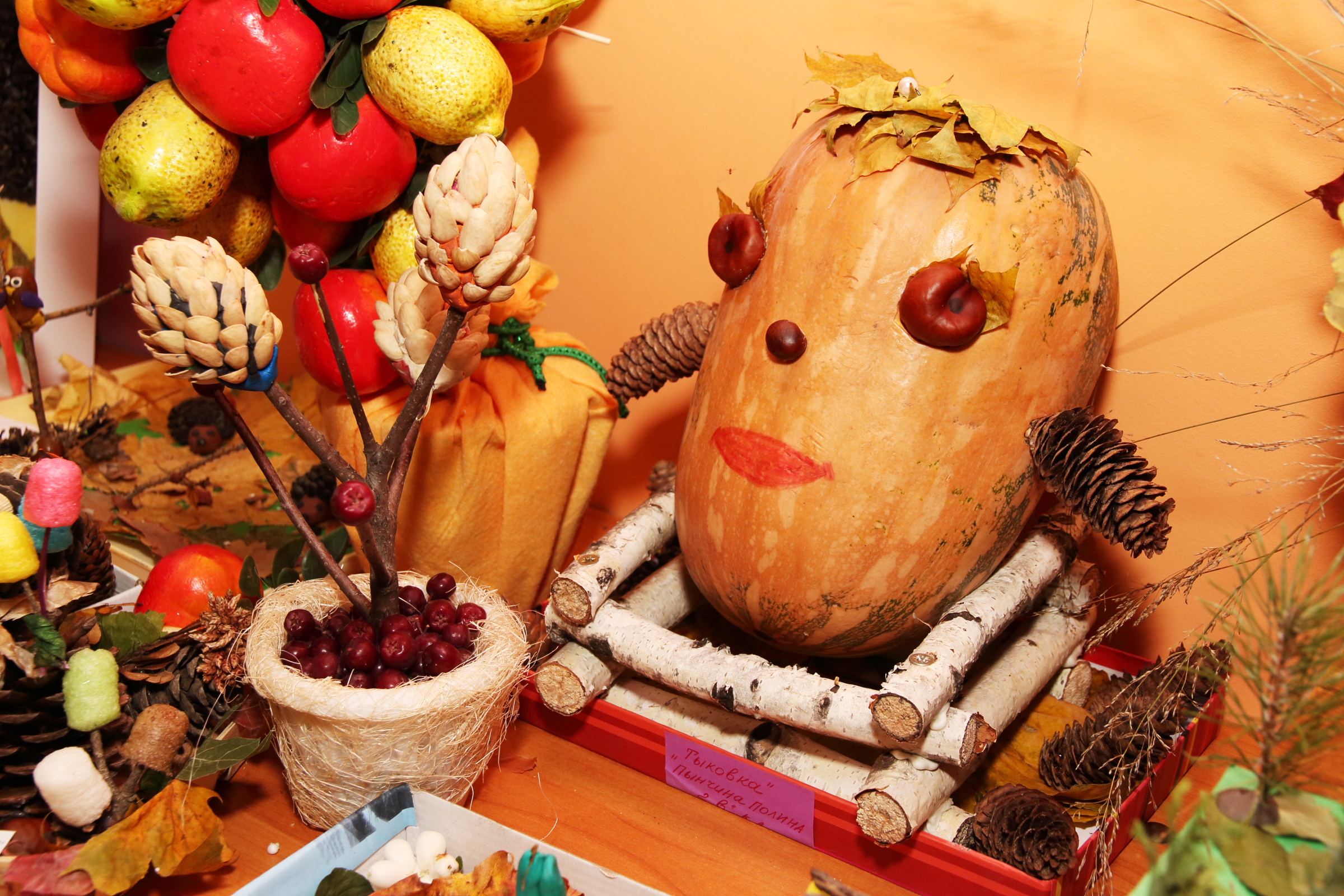 Осенние поделки из тыквы на выставку в школу и детский сад