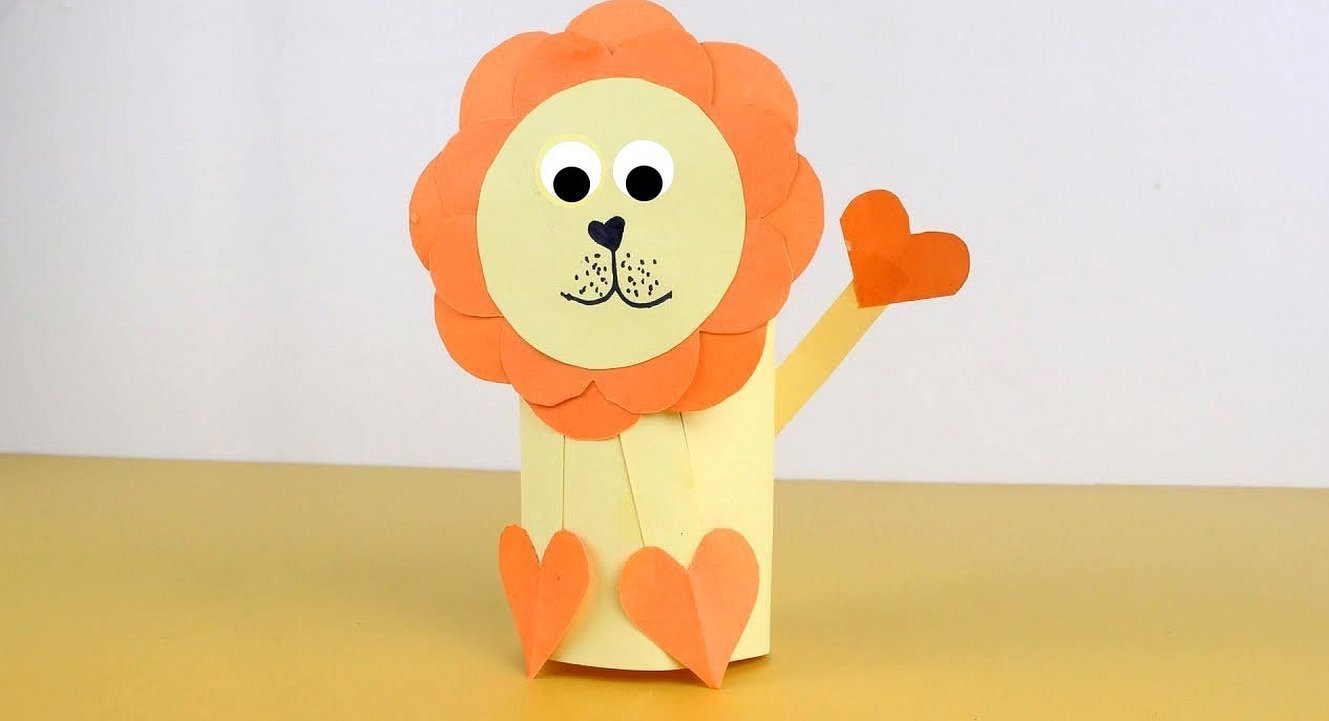 Аппликация лев из бумаги для детского сада - самоделкин