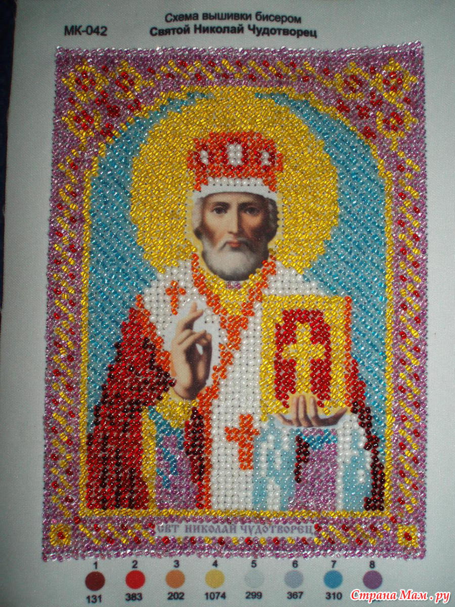 Правильное вышивание икон с помощью бисера