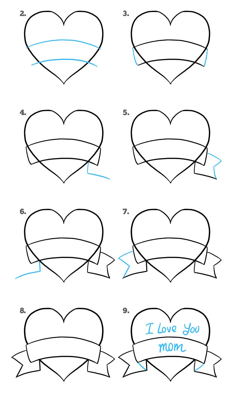 Как нарисовать сердце красиво — megamaster.info