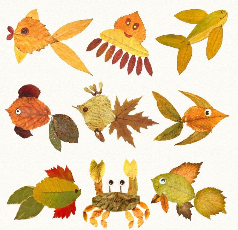 Поделки из осенних листьев. 40 идей - осенние поделки | снова праздник! | коллекция праздничных идей