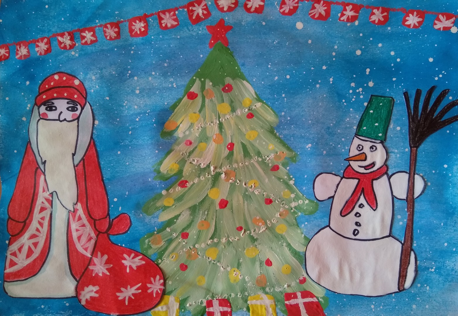 Красивые легкие новогодние рисунки карандашом: как быстро и просто нарисовать деда мороза, снегурочку, снеговика, елку, зимнюю сказку карандашом на бумаге и окнах? | qulady