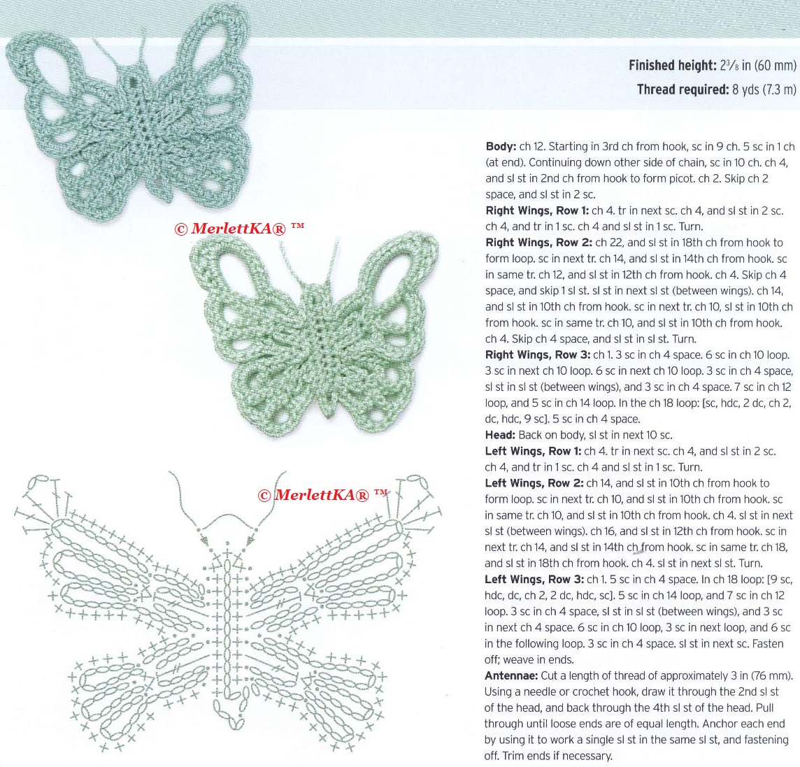 Бабочка крючком схемы и описание простые и красивые