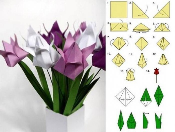 Поделка тюльпаны - 105 фото простых идей и подробное описание для начинающих