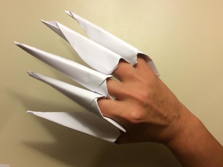 Оригами когти из бумаги своими руками. поделки ручками