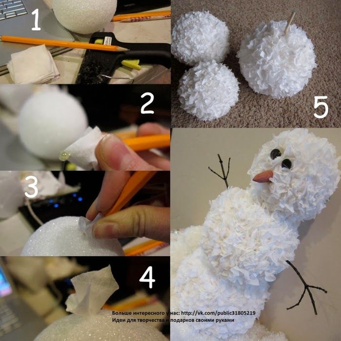 Поделка снеговик своими руками (100 фото) инструкция, как сделать красивую поделку