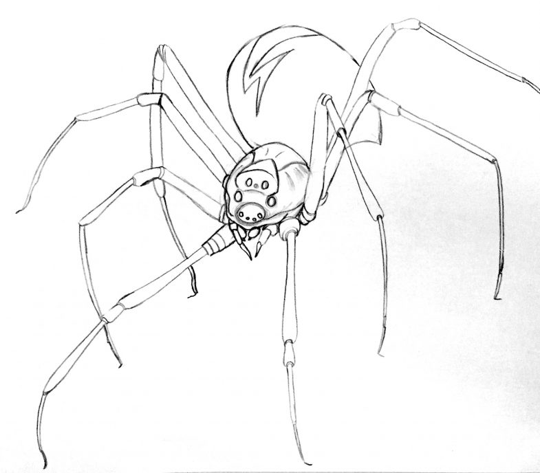 Как нарисовать человека-паука карандашом поэтапно
