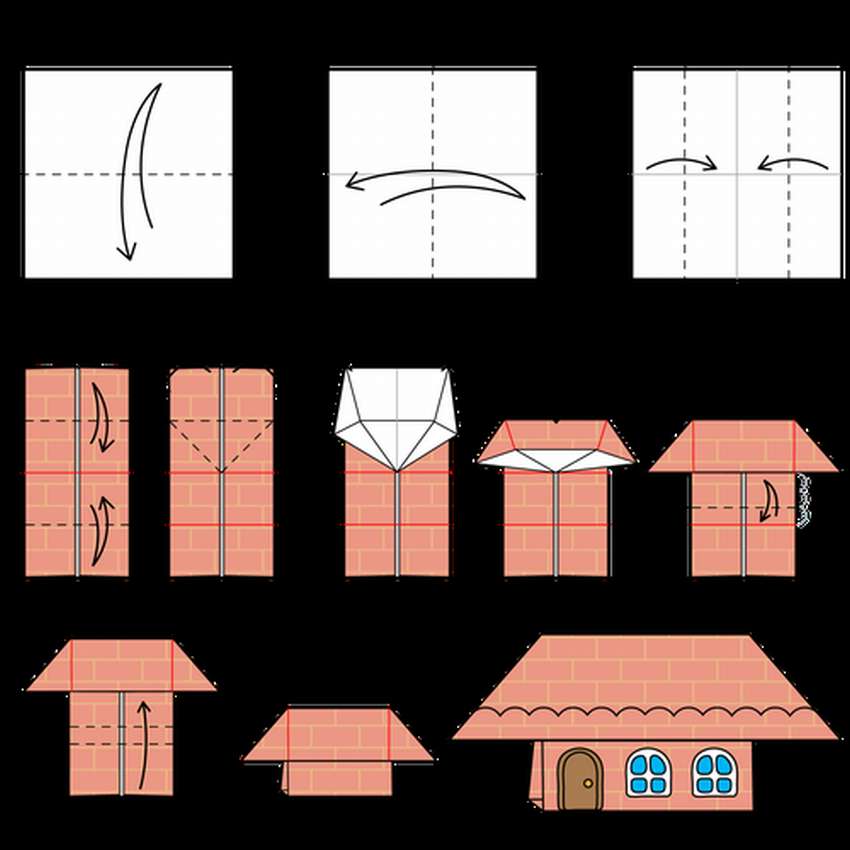 Схема как сделать домик из бумаги. как сделать дом из бумаги? советы, схемы, варианты