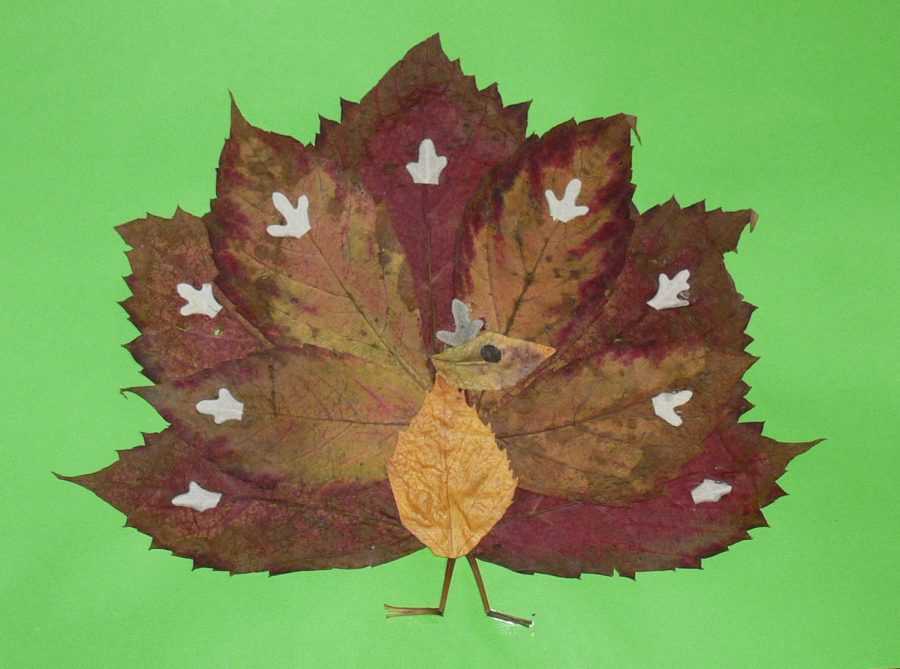 Картины и аппликации из листьев: оригинальные идеи осенних поделок для детей