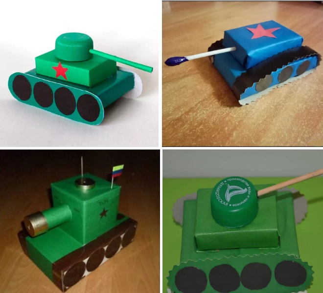 Схема танка из картона своими руками