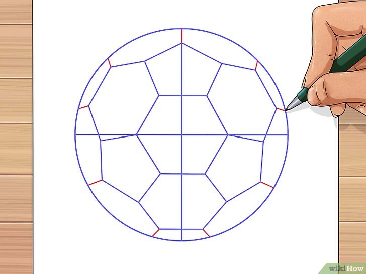 Как нарисовать футбольный мяч - wikihow