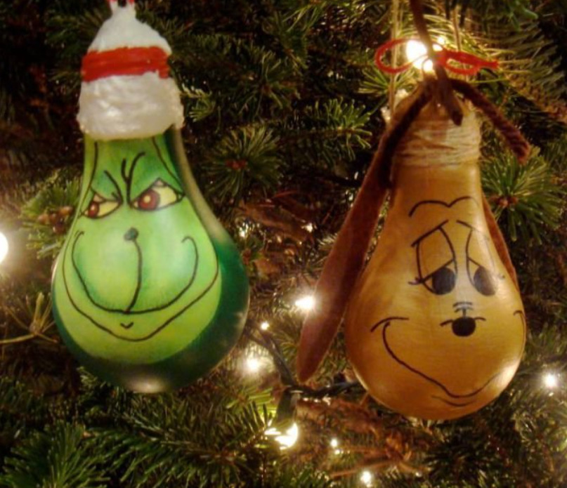 Елочные игрушки из лампочек: создаем новогоднее настроение