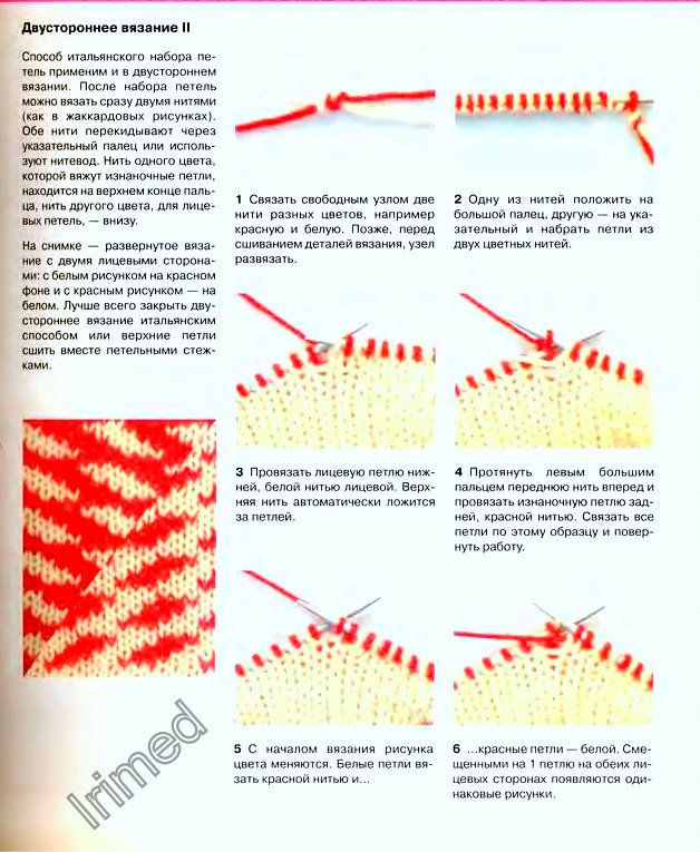 Жаккардовые узоры спицами - пошаговое описание схем-инструкций для начинающих