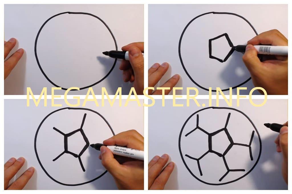 Как нарисовать мяч футбольный на шаре. как нарисовать мяч карандашом поэтапно легко