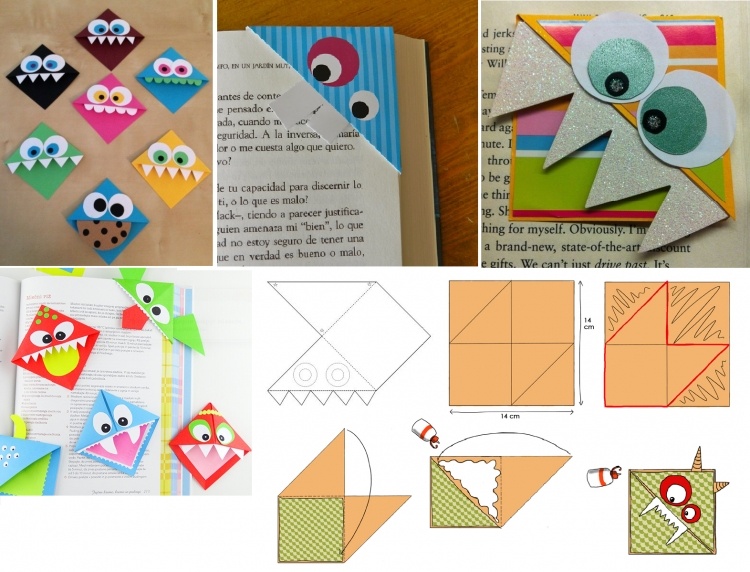 В пошаговых мастер-классах расскажем о том как сделать интересные закладки для книг из бумаги с помощью техники оригами