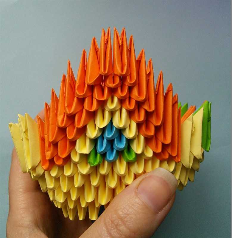 Мастер-класс по сборке оригами-петушка из бумаги