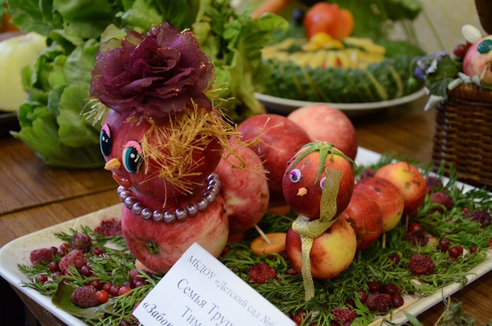 Поделки из овощей и фруктов на выставку в школу своими руками