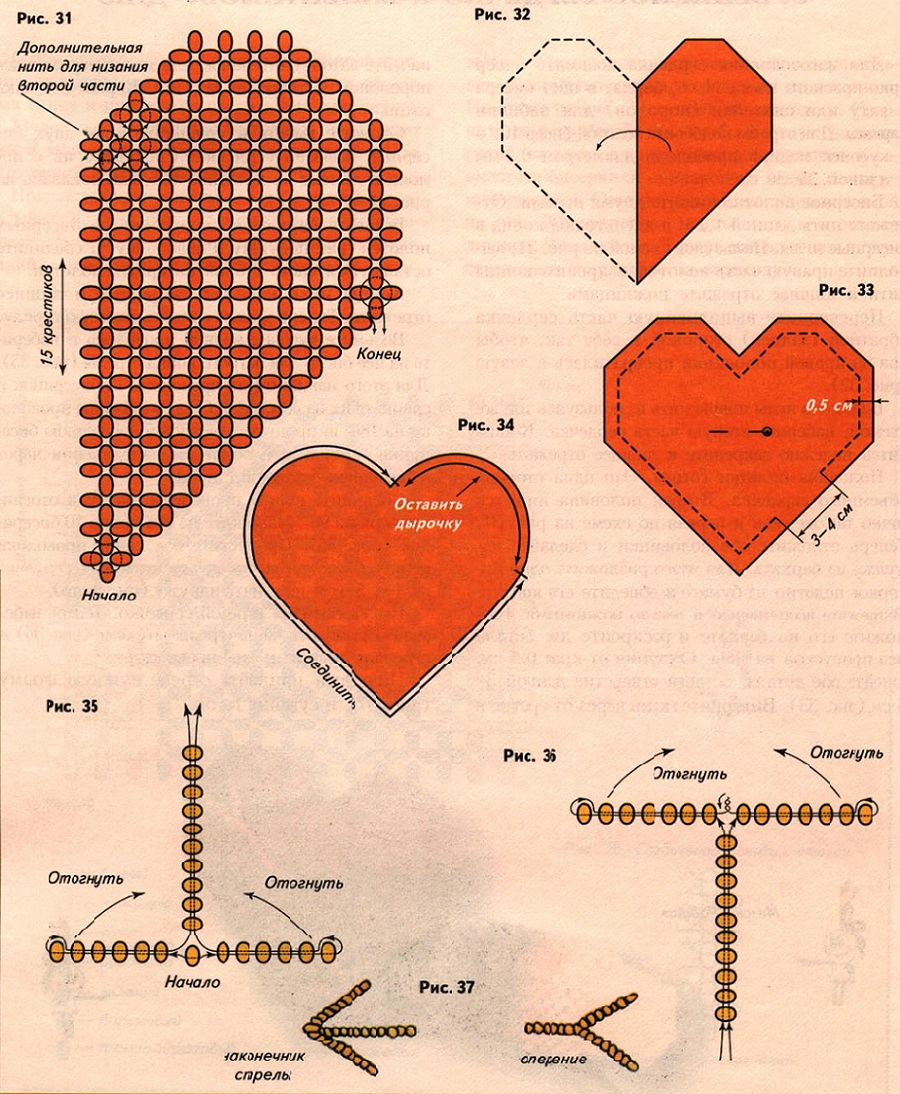 Как сплести красивое сердце из бисера: пошаговая инструкция по бисероплетению, схема для начинающих