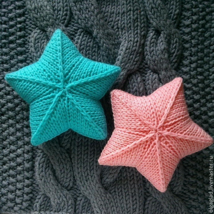 Узор звёздочки спицами: пошаговый мастер класс по вязанию