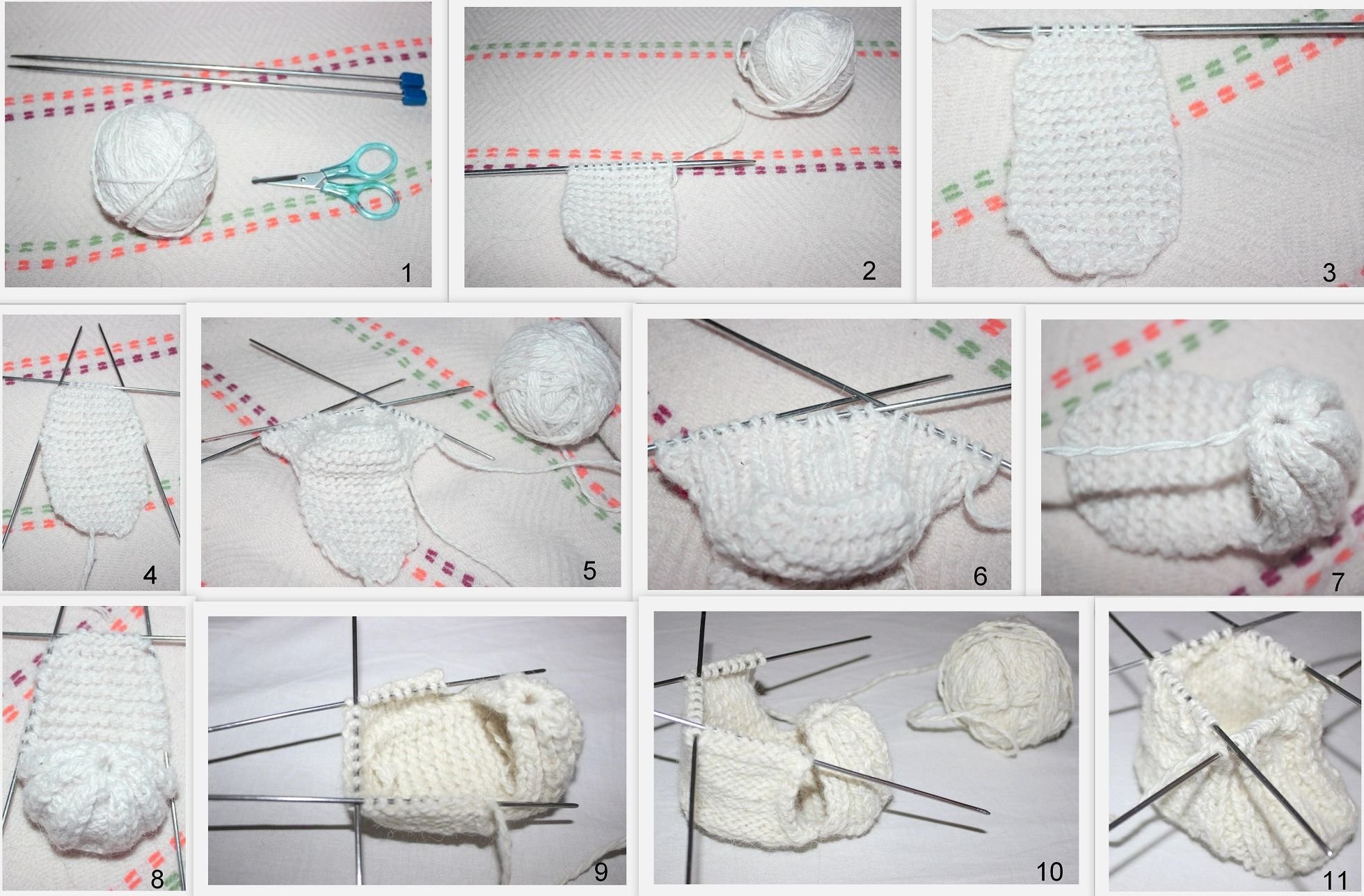 Пинетки спицами: видео-уроки для начинающих со схемой вязания