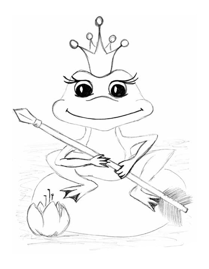 Как изобразить лягушку пошагово