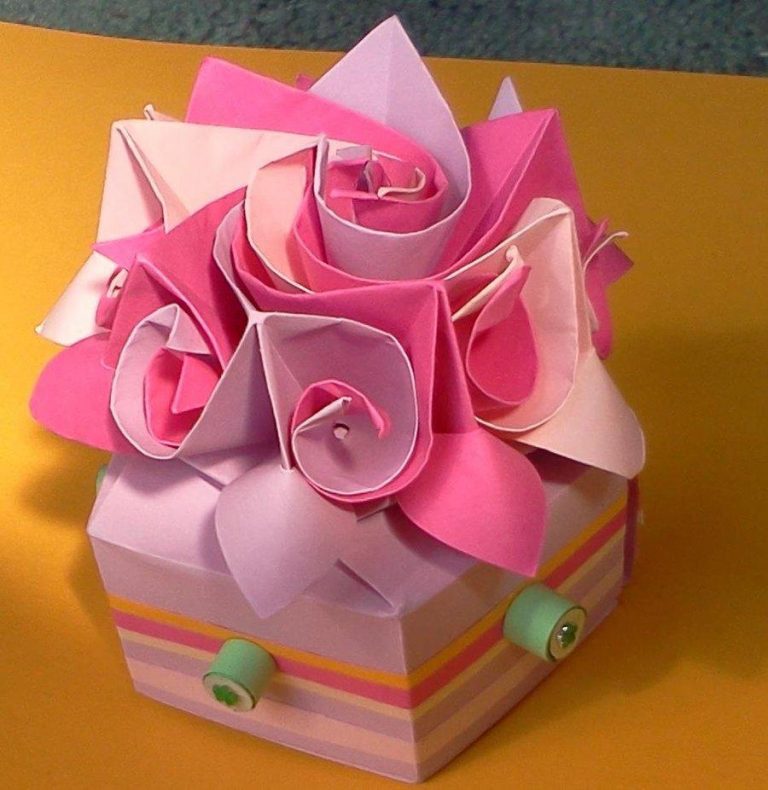 Оригами-подарок ко дню рождения коробочки и фигурки своими руками