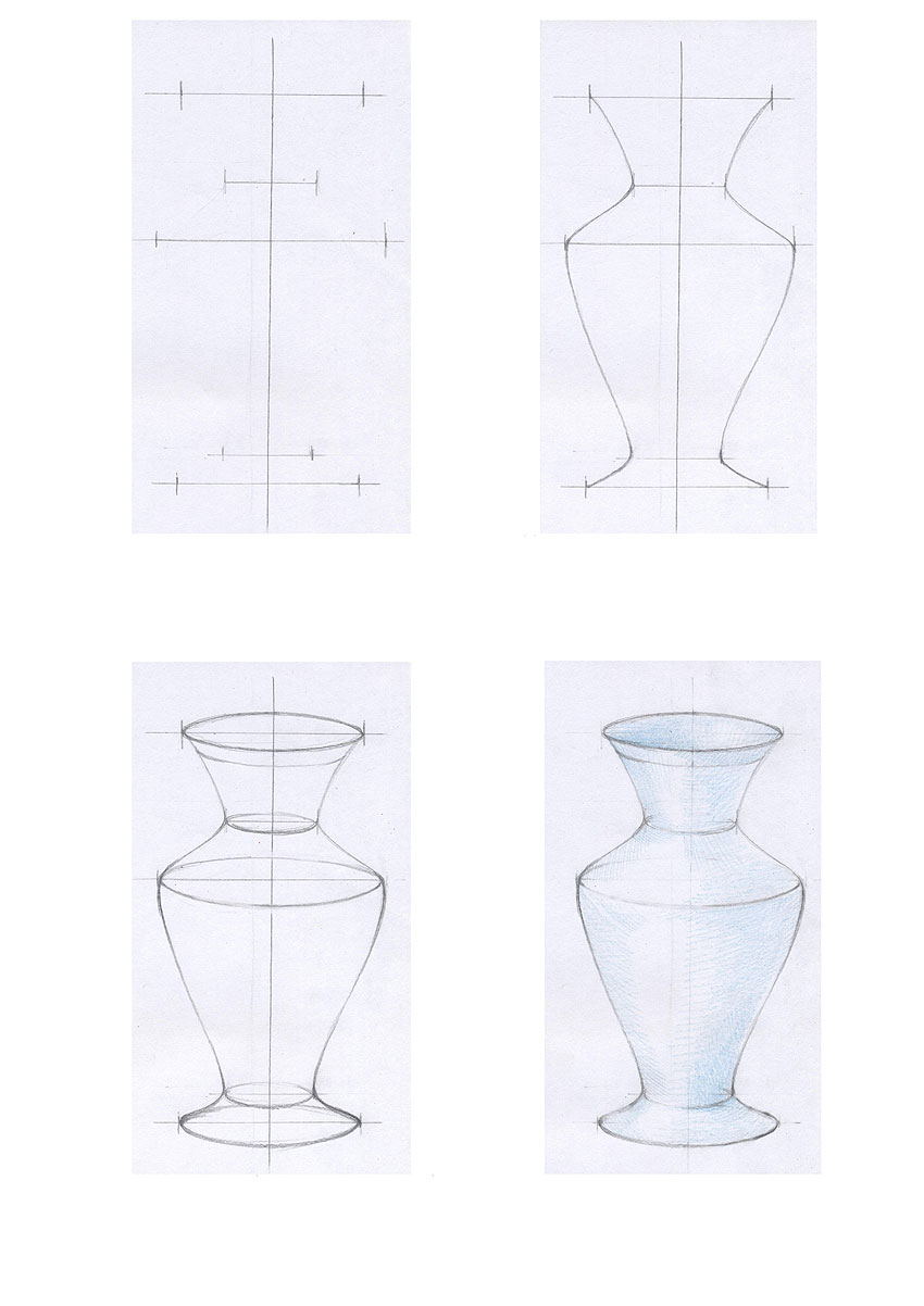 Как нарисовать вазу карандашом поэтапно для начинающих