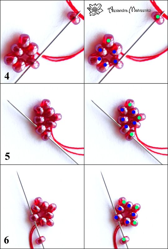 Малина из бисера схема для начинающих