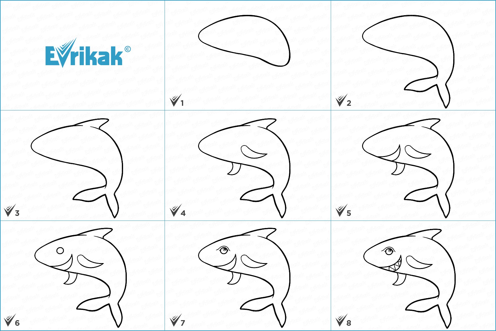 Простые уроки рисования: как нарисовать акулу :: syl.ru