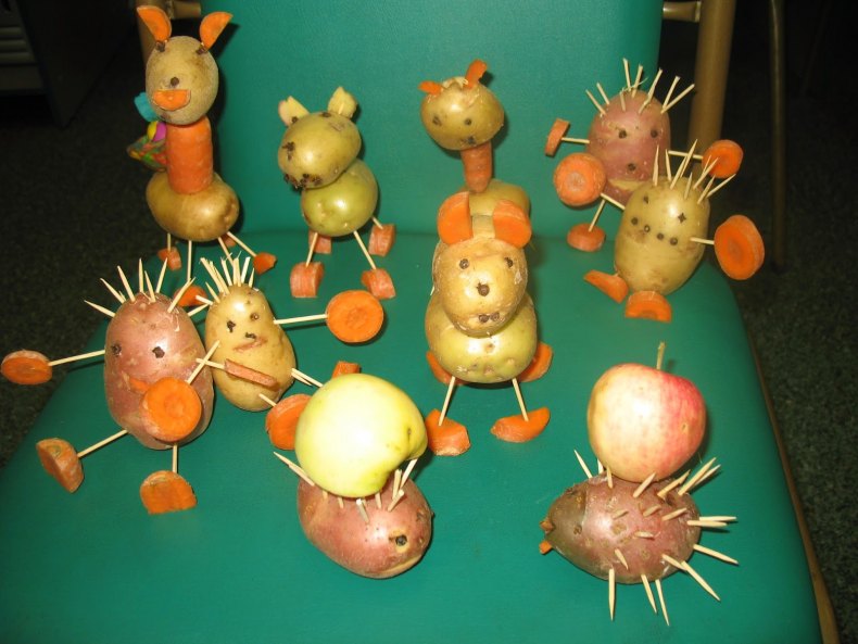 Поделки из картошки своими руками: урок рукоделия для детского сада, инструкция с фото для начинающих