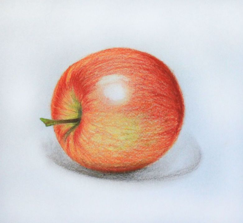 Как нарисовать яблоко поэтапно карандашом: инструкция для детей и начинающих