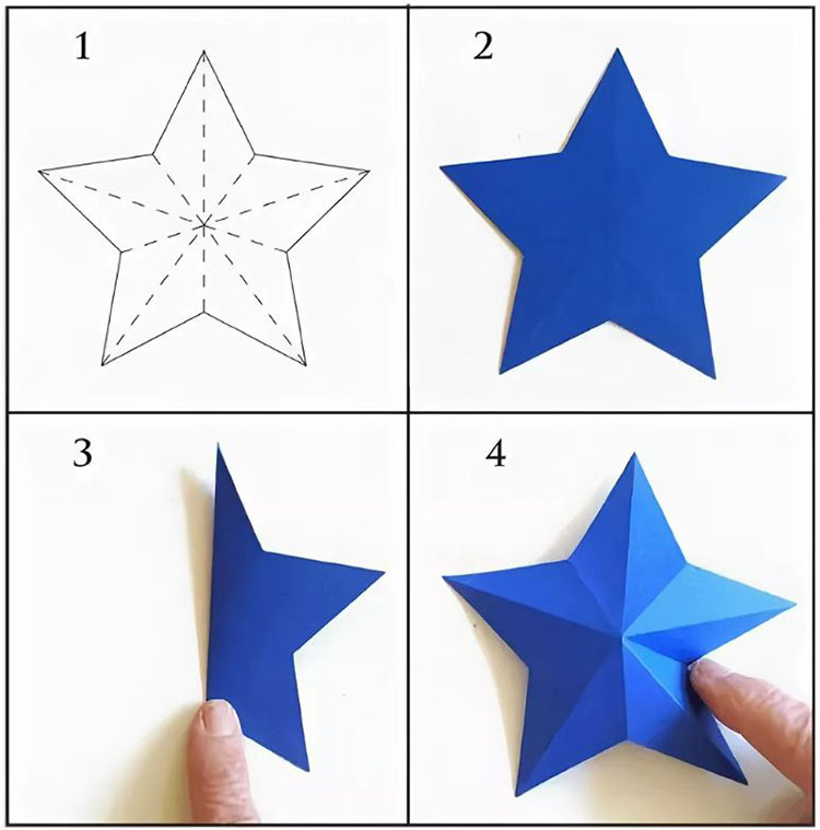 Звездочка оригами схема