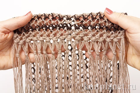 Создание бахромы на концах вязанного шарфа. учимся делать стильную бахрому на шарфе