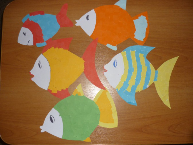 Шаблоны аквариумных рыбок для аппликации. рыбка из бумаги