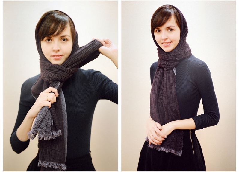 Как завязать красиво палантин и шарф