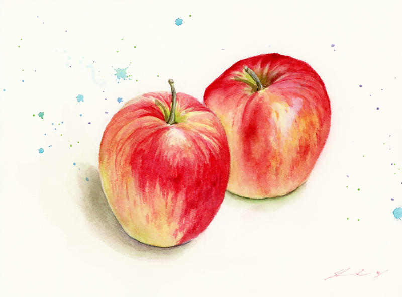 Как нарисовать яблоко  поэтапно 17 уроков