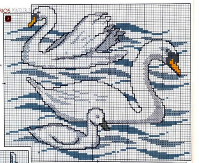 Вышиваем одиночных птиц и пару лебедей крестом Предлагаем вам скачать самые оригинальные и красивые схемы для вышивки картин и видео обзор готового набора