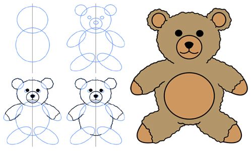 Как нарисовать медведя поэтапно карандашом (56 фото) - легкие мастер-классы для начинающих