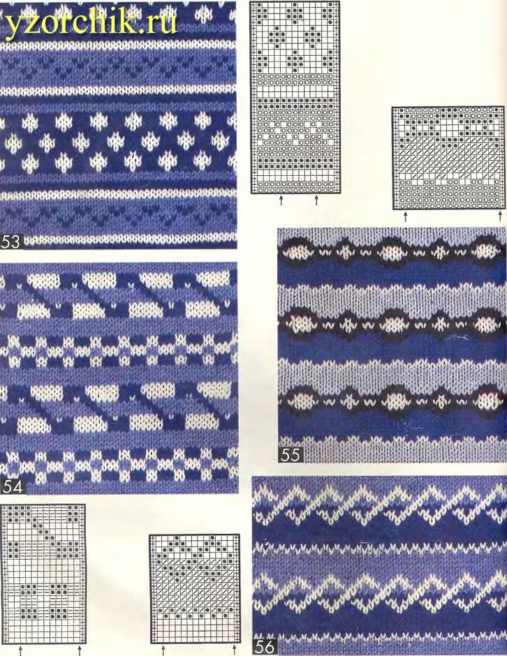 Красивые узоры спицами в технике жаккард: схемы вязания