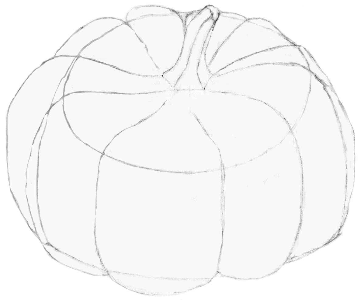 Как нарисовать тыкву поэтапно карандашом (55 фото) — легкие мастер-классы по рисованию тыквы