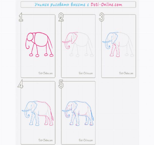 Слон лучшее животное для учебы рисованию детей Подборка поэтапных мастер-классов по рисованию слона карандашом - фото идеи, дельные советы, примеры