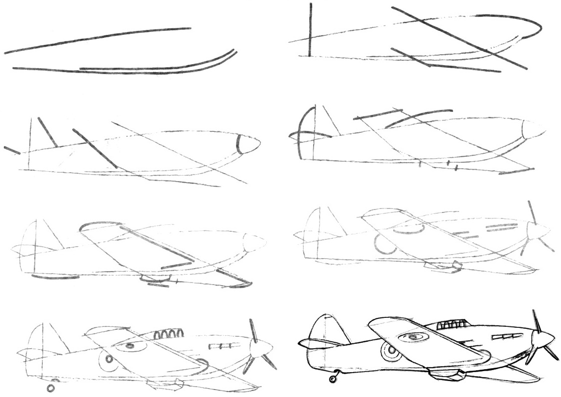 Рисунок летит самолет – как нарисовать самолет — урок для самых маленьких