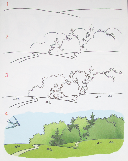 Урок 12. пейзаж в рисунке карандашом